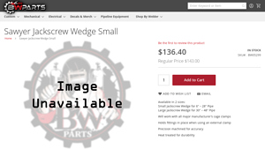 BW Parts - Sawyer Jackscrew Wedge Small