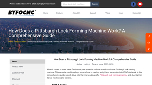 Byfo Machine - Pittsburgh Lock Forming Machine
