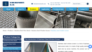 BZ Wire Mesh - Stainless Steel Window Screen