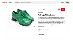 Fluevog Shoes - Maika - Green Quilted Heel