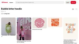 Pinterest - Bubble Letter Hoodie