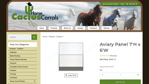 Cactus Horse Corrals - Outdoor Bird Aviary Panel