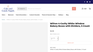 Wilton - 4-Cavity White Window Bakery Boxes