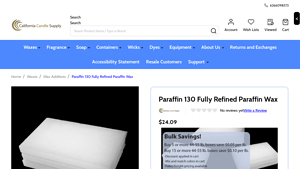 Calc Candle Supply - Paraffin 130 Fully Refined Wax