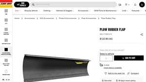 Can-Am - Plow Rubber Flap 715001219