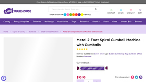 Sweet N Fun - Metal 2-Foot Spiral Gumball Machine