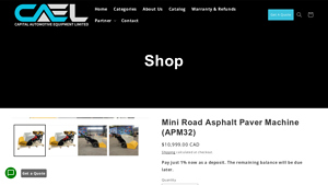 Capital Auto Equipment - Mini Road Asphalt Paver Machine APM32
