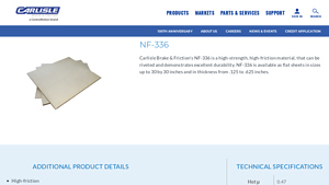 Carlisle - NF-336 Clutch Friction Material