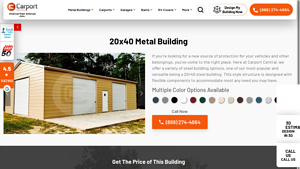 Carport Central - 20x40 Metal Building Kits