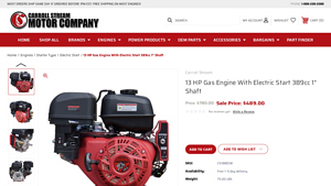 Rhino - CS188ESB 13HP Electric Start Engine