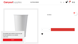 Carry Out Supplies - Cold Drink Cup 16 oz White