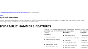 CASE - Hydraulic Hammer Attachment