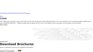 Case CE - CX50D Mini Excavator