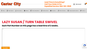 Caster City - Lazy Susan Turn Table Swivel
