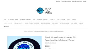 Catch All Tackle - Black Monofilament Leader 5 lb Spool