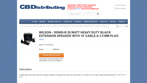 Wilson - 305600-B Extension Speaker