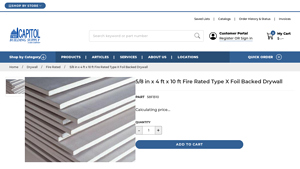 CBSI - Fire Rated Type X Foil Backed Drywall