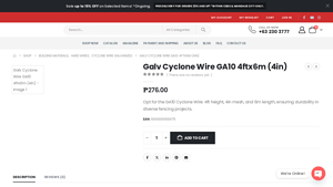 Cebu Home Builders - Galv Cyclone Wire GA10 4ftx6m