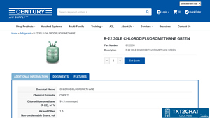 Century AC - R-22 30LB Chlorodifluoromethane