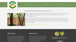 Charleston Creative Fences - Horizontal Shadow Box Wood Fences