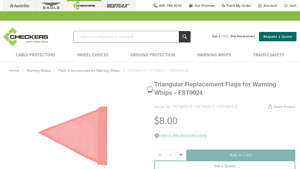 Checkers Safety™ - Triangular Replacement Flag