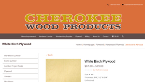 Cherokee Wood - White Birch Plywood