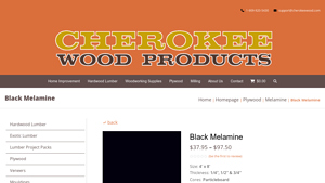 Cherokee Wood - Black Melamine Plywood