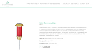 ChurchCandles - Solar Cemetery Light