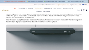 Ciarra - Integrated Cooker Hoods