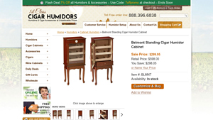Oxford - Belmont Free Standing Humidor Cabinet