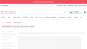City Lights - Modern Clear Ceiling Fans