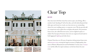Classical Tents - Clear Premium Frame Tents