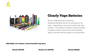 Clearly Vape Batteries - Clearly Too RIPPED