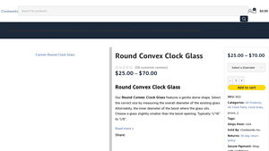 Clockworks - Convex Round Clock Glass