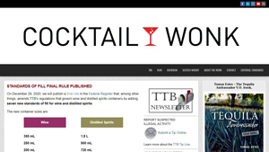 Cocktail Wonk - 700 ml Bottle Standards Update