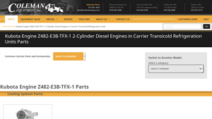 Coleman Equipment - Kubota Z482-E3B-TFX-1 Parts