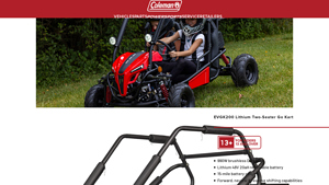 Coleman Powersports - EVGK200 Lithium Two-Seater Go Kart