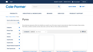 Cole-Parmer - Pyrex Laboratory Glassware