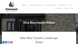 Colonial Brick & Stone - Elite Blue Granite Pillars