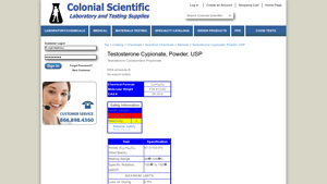 Spectrum Chemicals - Testosterone Cypionate Powder, USP