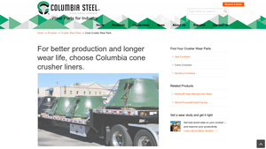 Columbia Steel - Cone Crusher Wear Parts