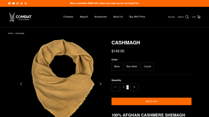 Combat Flip Flops - Afghan Cashmere Shemagh