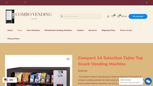 Combo Vending - Compact 14 Selection Table Top Snack Vending Machine