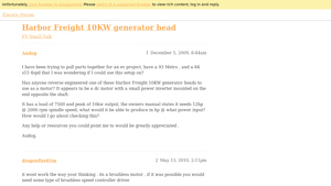 Harbor Freight - 10KW Generator Head