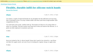 Glowforge - Flexible Silicone Watch Band Infill