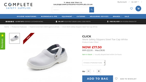 Click Work - Safety Slippers Steel Toe Cap