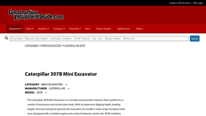 Caterpillar - 307B Mini Excavator