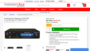 Contemporary Research - QIP-SDI 2 Dual SDI Inputs IPTV 1080P Encoder