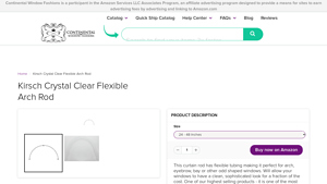 Kirsch - Crystal Clear Flexible Arch Rod