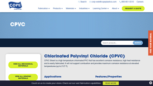Cope Plastics - CPVC Sheets, Tubes, and Rods